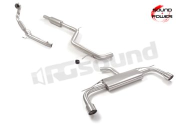 50.1187.61 Tubo sostituzione catalizzatore con rimozione filtro OPF / GPF + Centrale + Posteriore inox per Volkswagen Ragazzon
