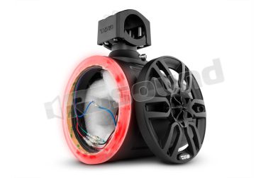 NXL-X6TP/BK.NS Pod a Torre per altoparlanti nautici da 6,5” con griglia e luci a led RGB - Nero DS18