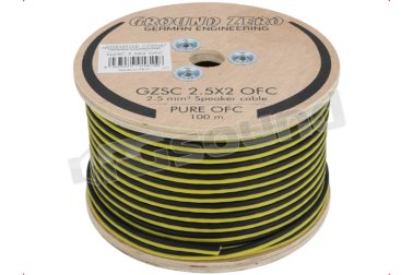 GZSC 2.5X2-OFC Cavo isolato per altoparlanti 2x 2,5 mm² OFC nero e giallo Ground Zero