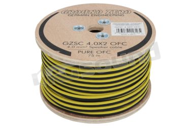 GZSC 4.0X2-OFC Cavo isolato per altoparlanti 2x 4 mm² OFC nero e giallo Ground Zero