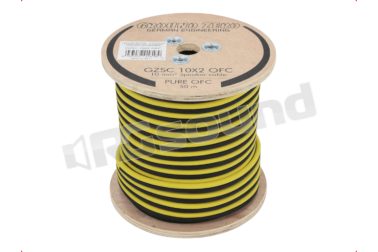 GZSC 10X2-OFC Cavo isolato per altoparlanti 2x 10 mm² OFC nero e giallo Ground Zero