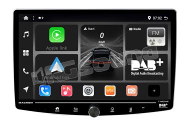 T1003DAB Monitor 10.1" con CarPlay & Android Auto wireless con radio RDS e DAB+ Macrom