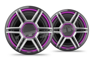 010-02918-23 Speaker marini a LED da 8,8 pollici con griglie sportive grigie Fusion