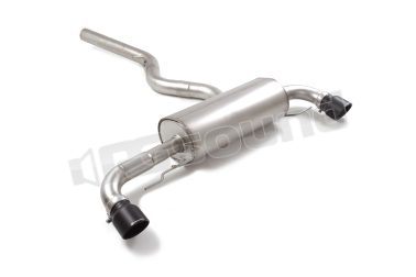 50.1235.61B Posteriore inox sdoppiato con terminali rotondi Black per BMW Ragazzon