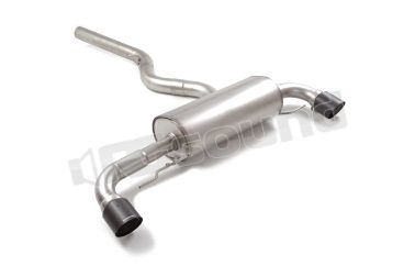 50.1235.74 Posteriore inox sdoppiato con terminali rotondi Carbon per BMW Ragazzon