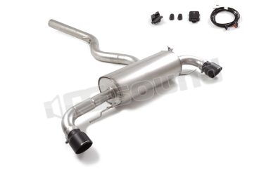 50.1236.61B Posteriore inox sdoppiato con terminali rotondi Black per BMW Ragazzon