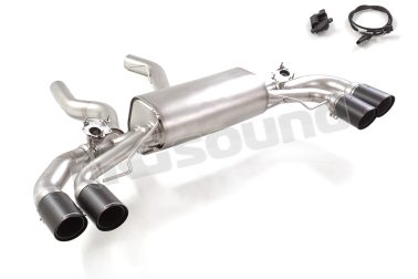 50.1212.78 Posteriore inox sdoppiato con 4 terminali Carbon Shot rotondi per BMW Ragazzon