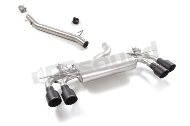 50.1214.64B Tubo centrale + Posteriore inox sdoppiato Black per Volkswagen Ragazzon