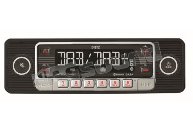 Retro 301 DAB/BT Black Chrome - Autoradio Retrò con DAB+, Bluetooth, USB Dietz