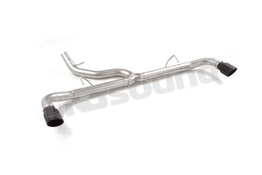 50.1248.44B Tubo posteriore sdoppiato Sport Line Black per Alfa Romeo Ragazzon