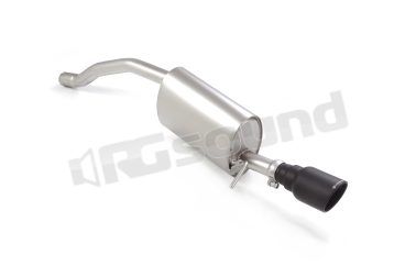 50.1249.61B Posteriore inox con terminale rotondo Sportline Black per Skoda Ragazzon