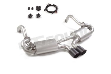 50.1254.74 Posteriore inox sdoppiato con terminali rotondi Carbon Shot per Porsche Ragazzon