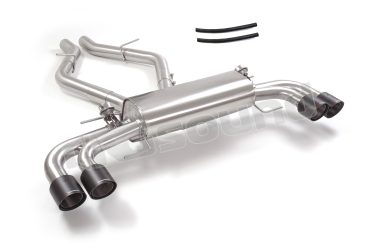 50.1253.74 Posteriore inox sdoppiato con terminali rotondi Carbon Shot per Alfa Romeo Ragazzon