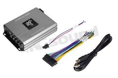 JUNO4DSP-ISO Amplificatore a 4 canali classe D con DSP a 6 canali e cavo ISO Hifonics