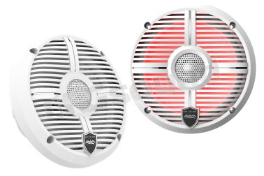 RECON 6 XW-W RGB Coassiali nautici 16,5 cm con griglia bianca classica e illuminazione Led Wet Sounds