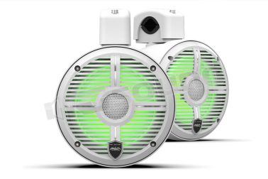 RECON 6 POD-W Altoparlanti coassiali con griglia XS argentata e tweeter RGB Wet Sounds