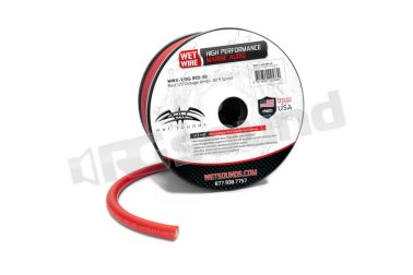 WWX-1/0G RED-50 Cavo amplificatore rosso satinato 1/0 TRUE AWG Wet Sounds