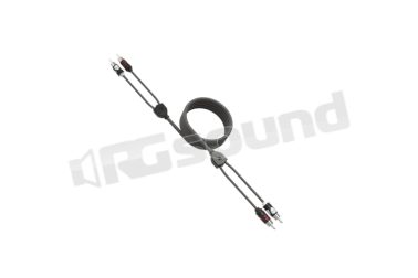 WWX-RCA-2CH 12FT Cavo RCA quadruplo schermato a 2 canali da 12 piedi Wet Sounds