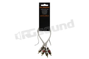 MW0.3RCA Cavo rca stereo audio realizzato in rame pieno – 0.3 metri MUSWAY