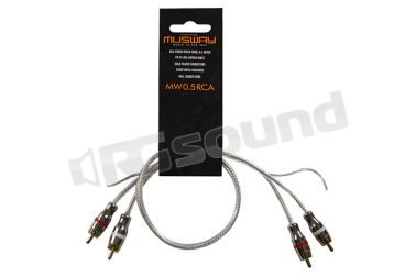 MW0.5RCA Cavo rca stereo audio realizzato in rame pieno – 0.5 metri MUSWAY