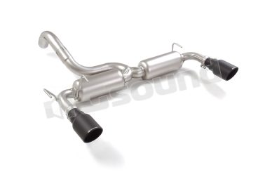50.0725.61B Posteriore inox sdoppiato con terminali rotondi Black per Abarth Ragazzon