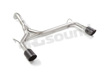 50.0726.74 Tubo posteriore Gr. N inox sdoppiato con terminali rotondi Carbon Shot per Abarth Ragazzon