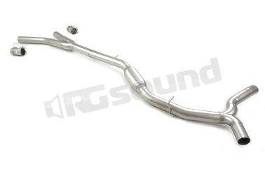 50.1262.80 Tubo centrale senza silenziatore inox per Audi Ragazzon