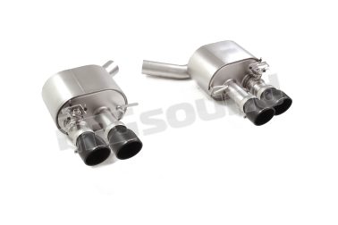 50.1263.64B Posteriore inox sdoppiato con terminali rotondi Black per Audi Ragazzon
