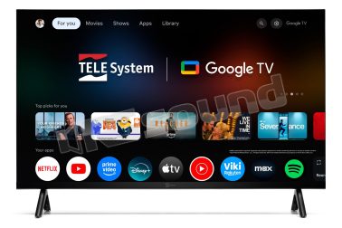 Google TV 24'' – TS24FL SMG15 Smart TV HD con DVB-T2, tivùsat, Google TV, compatibile con tantissime app (Netflix, DAZN, YouTube ...) TeleSystem