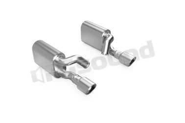 50.1261.61 Posteriore inox sdoppiato con terminali rotondi Sport Line per Porsche Ragazzon