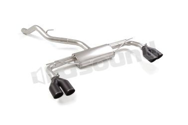 50.1271.57B Posteriore inox sdoppiato con terminali rotondi Sport Line Black per Cupra Ragazzon