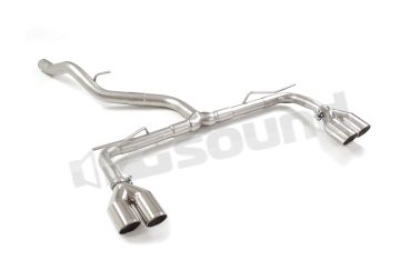 50.1272.57 Tubo posteriore Gr. N inox sdoppiato con terminali rotondi Sport Line per Cupra Ragazzon
