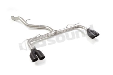 50.1272.57B Tubo posteriore Gr. N inox sdoppiato con terminali rotondi Sport Line Black per Cupra Ragazzon