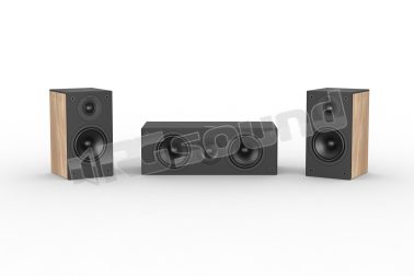 NOTA 2 + 7 WOOD Set Home Theater con diffusori da scaffale e diffusore centrale Finiture Legno Indiana Line