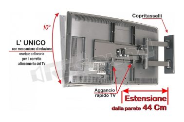 512 staffa da parete per plasma, lcd, led Prandini