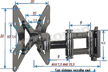 AL5 staffa per LCD, LED Prandini