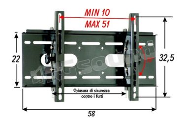 516 supporto da parete per lcd, led, plasma Prandini