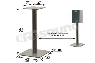 850 piedistalli per casse acustiche Prandini