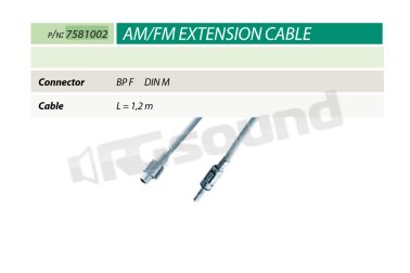 7581002 cavo prolunga AM/FM con connettore BP F e DIN Calearo
