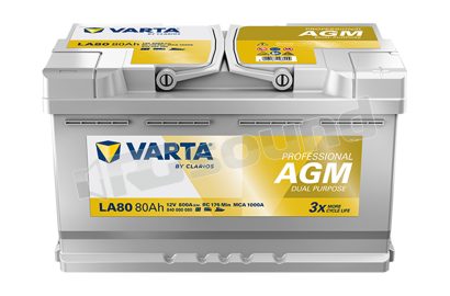 LA80 Start-Stop e uso misto AGM 840080080 Varta