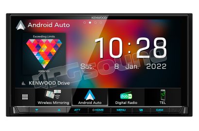 DMX8021DABS Monitor 7" WVGA Bluetooth, DAB+, Android Auto e Apple CarPlay wireless Kenwood